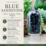 Blaue Sandstein-Edelstein-Pod-Wasserflasche 💧