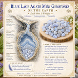 Blauer Spitzenachat-Mini-Edelstein (50 Gramm / 1,7 Unzen Lot)