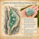 Grüner Fluorit, rauer Naturstein