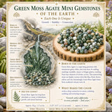 Grüner Moosachat Mini-Edelstein (50 Gramm / 1,7 Unzen Menge)