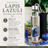 Lapis-Lazuli-Edelstein-Kapsel-Wasserflasche