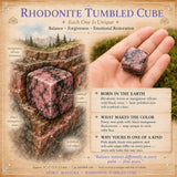 Rhodonit-Trommelwürfel