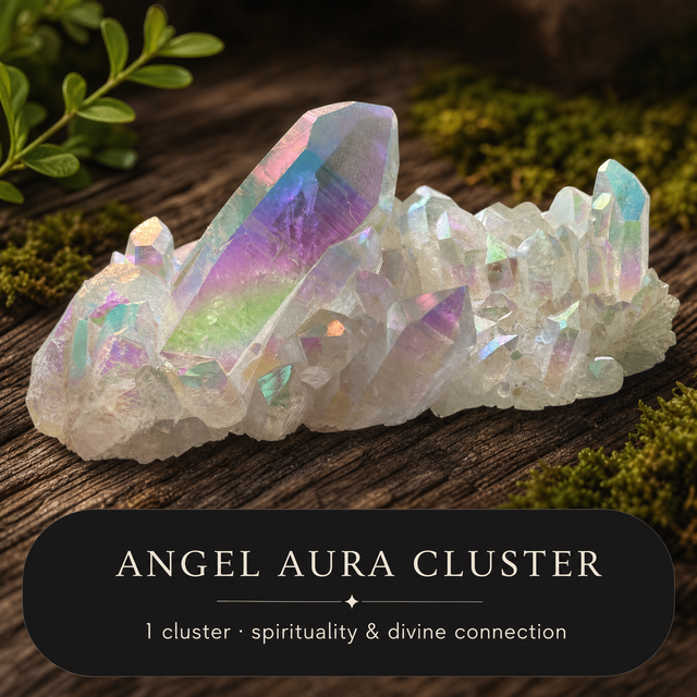 Angel Aura quartz cluster