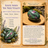 Ruby σε Zoisite Tumbled Stone