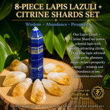 8-Piece Lapis Lazuli + Citrine Shards Set