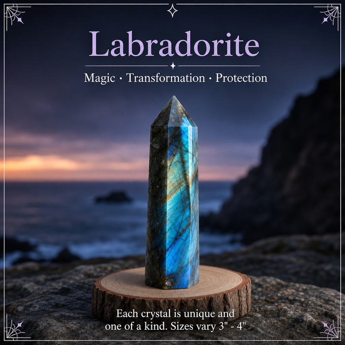Labradorite crystal point