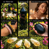 10-pc Obsidian - Rose Quartz - Citrine- Self Power Set