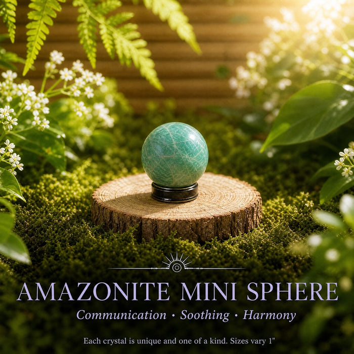Mint green amazonite mini sphere
