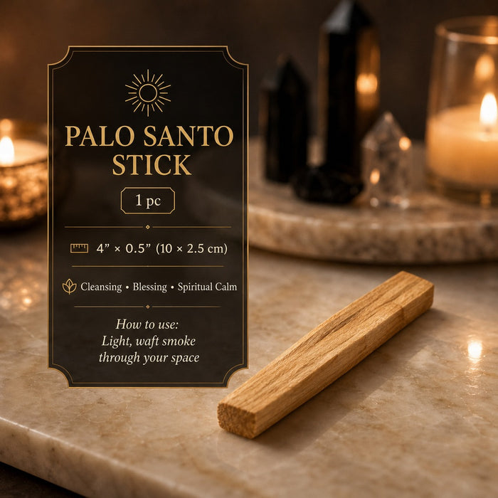 A single palo santo wood stick on marble