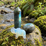Z ARRON DESIGN Collana con ciondolo in filo di rame Serenity Moonstone