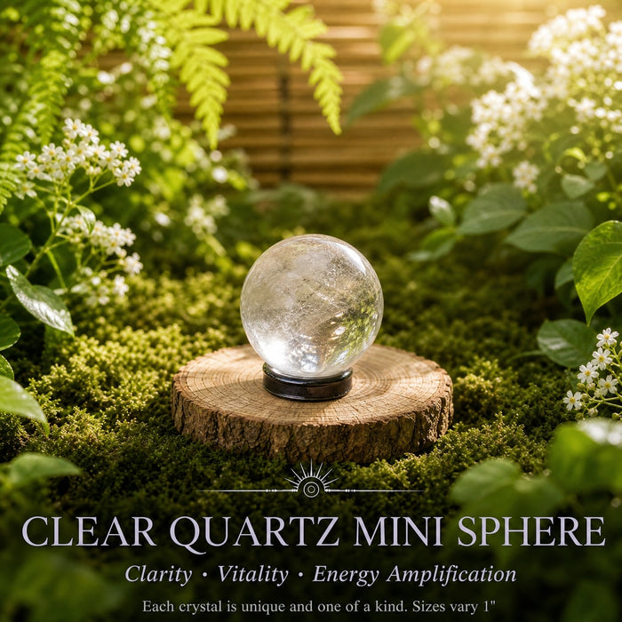 Clear quartz mini sphere