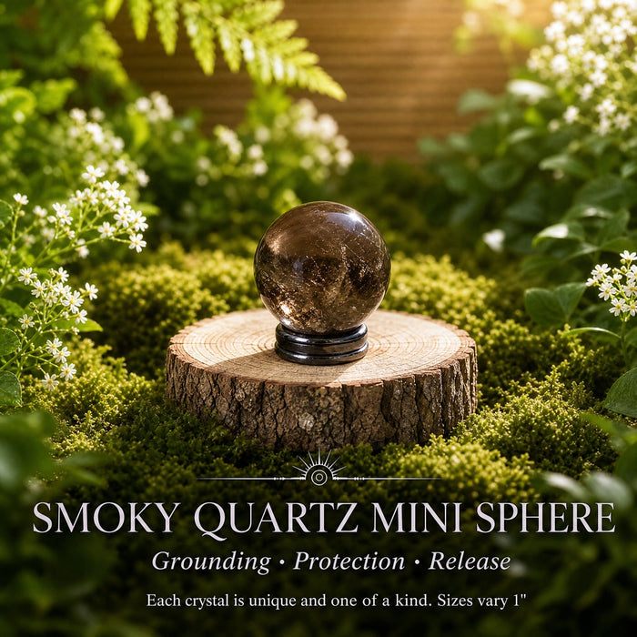 Smoky brown quartz mini sphere