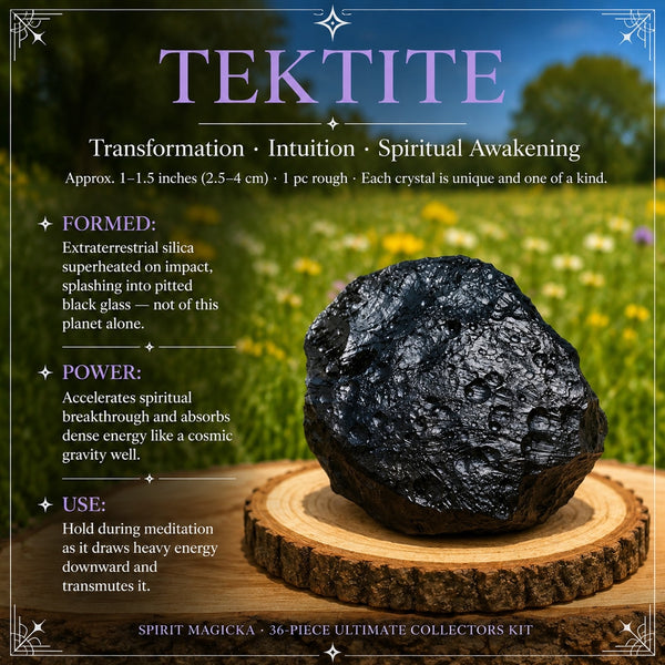 Rough black tektite