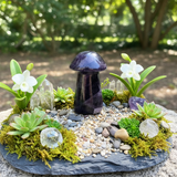 Purple Fluorite Mushroom