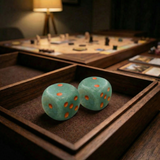 Green Aventurine Set of 2 Dice
