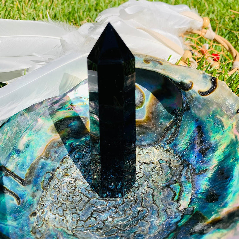 ARRON NEW - Obsidian Selenite Tourmaline Angel Set - collection