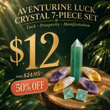 $12 TODAY SALE - Aventurine Luck Crystal 7-Piece Set