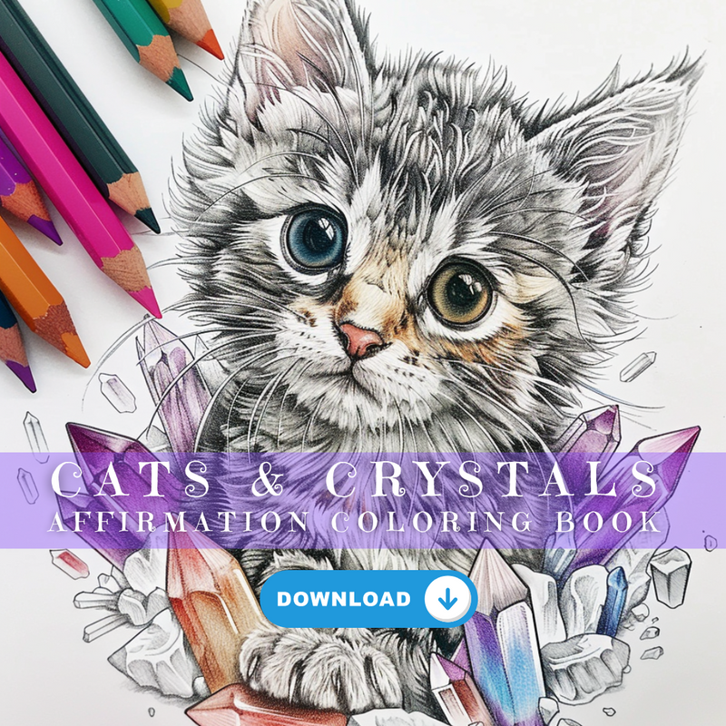 Crystal Cat (udskrivbar vægkunst)