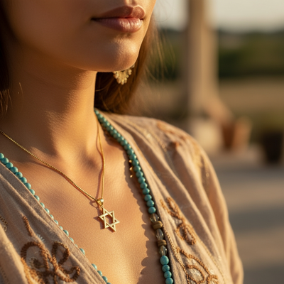 Z ARRON DESIGN Serenity Mondstein Kupferdraht-Anhänger-Halskette