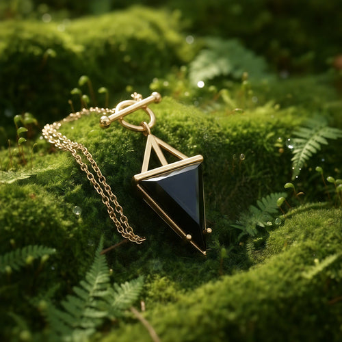 Black Onyx & Gold Guardian Necklace
