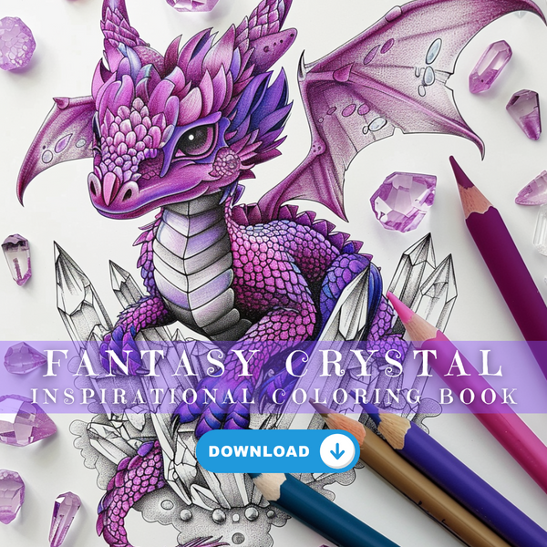 Fantasy Crystal Inspirational Coloring Book