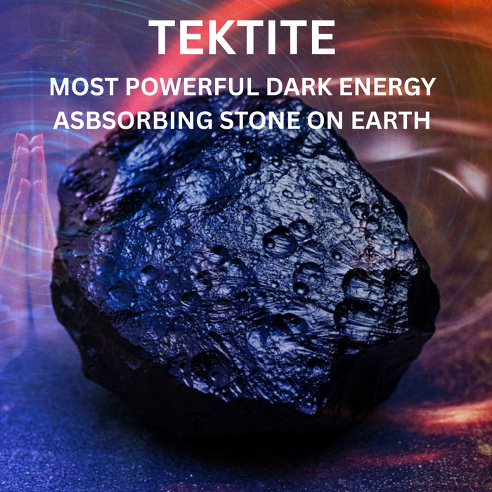 A black, pitted tektite stone