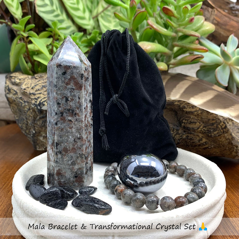 ¡SORTEO GRATIS! Kit de cristal transformacional Yooperlite (brillante) + pulsera Mala (solo paga el costo de envío)