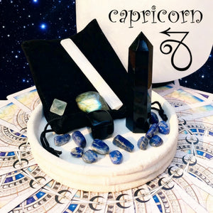♑ Stenbukken - 22. december - 19. januar - Zodiac Crystal Fusion Sæt med etui