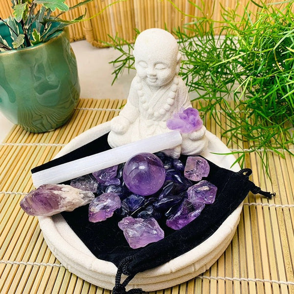 FREE GIVEAWAY! Amethyst Crystal Serenity Pouch Set (Just Pay Cost of Shipping)