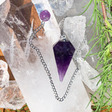 Amethyst Macramé Pendant Necklace