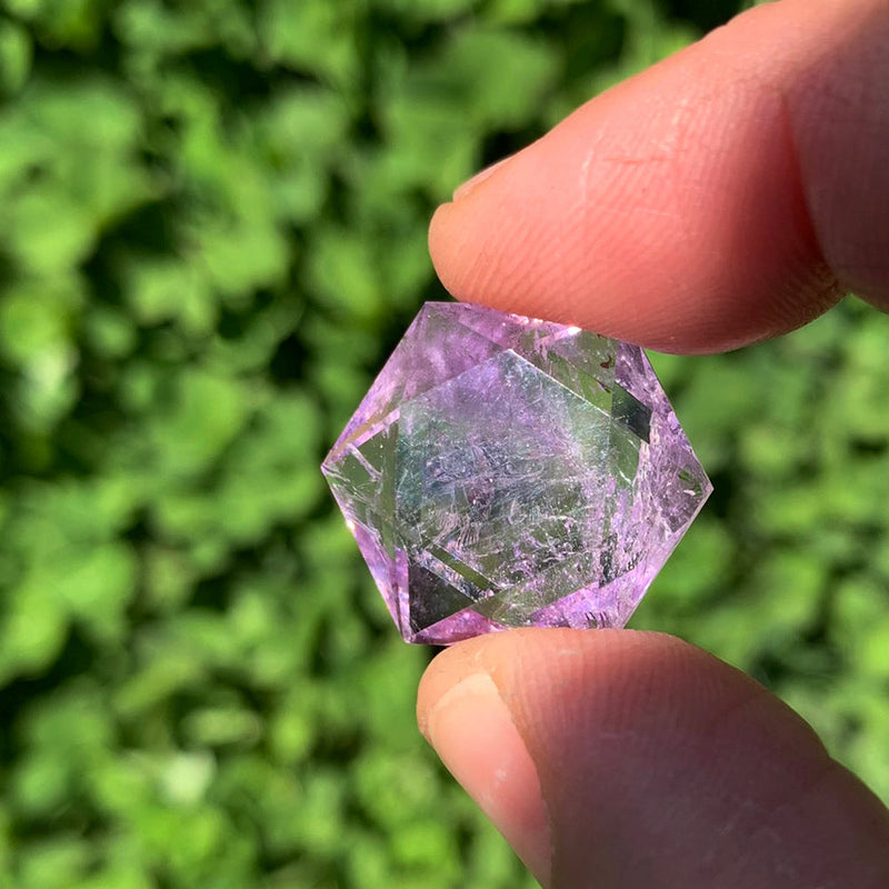 Amethyst Sacred Geometry Faceted Crystal - $5 Deal