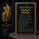 ♒ Aquarius - 20 Ιανουαρίου - 18 Φεβρουαρίου - Zodiac Crystal Fusion Σετ με θήκη