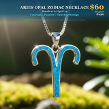 ♈  SUMMER 60% OFF - Aries Opal Zodiac Necklace – March 21 to April 19