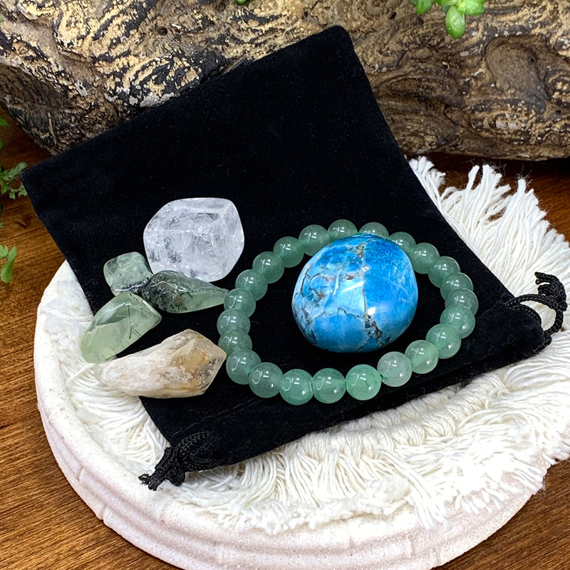 PRIZE WINNER! Aventurine Crystal & Mala Bracelet Set