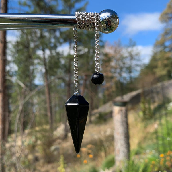 Obsidian Crystal Pendulum