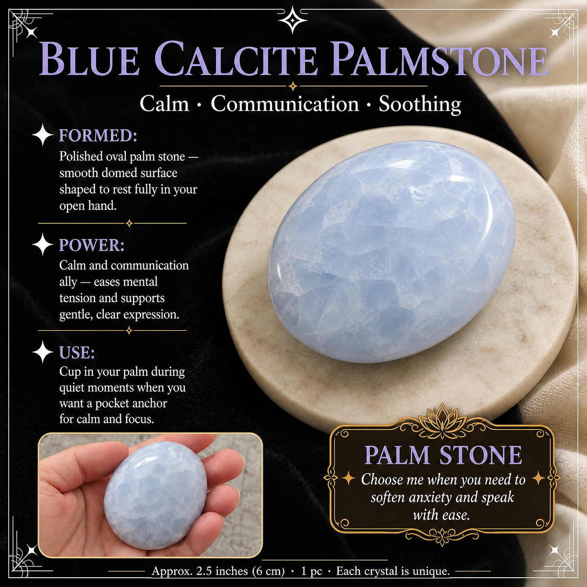 Calcite bleue Palmstone