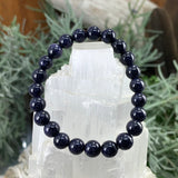 Mala Blue Sandstone Bracelet With Velvet Pouch