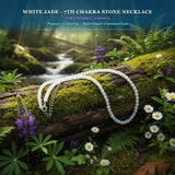 White Jade - 7th Chakra Stone Necklace