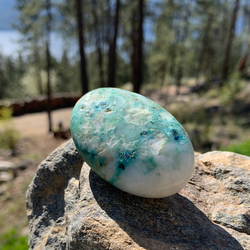 ÜCRETSİZ ÇEKİLİŞ! Chrysocolla Palmstone - (Sadece Kargo Ücretini Ödeyin)