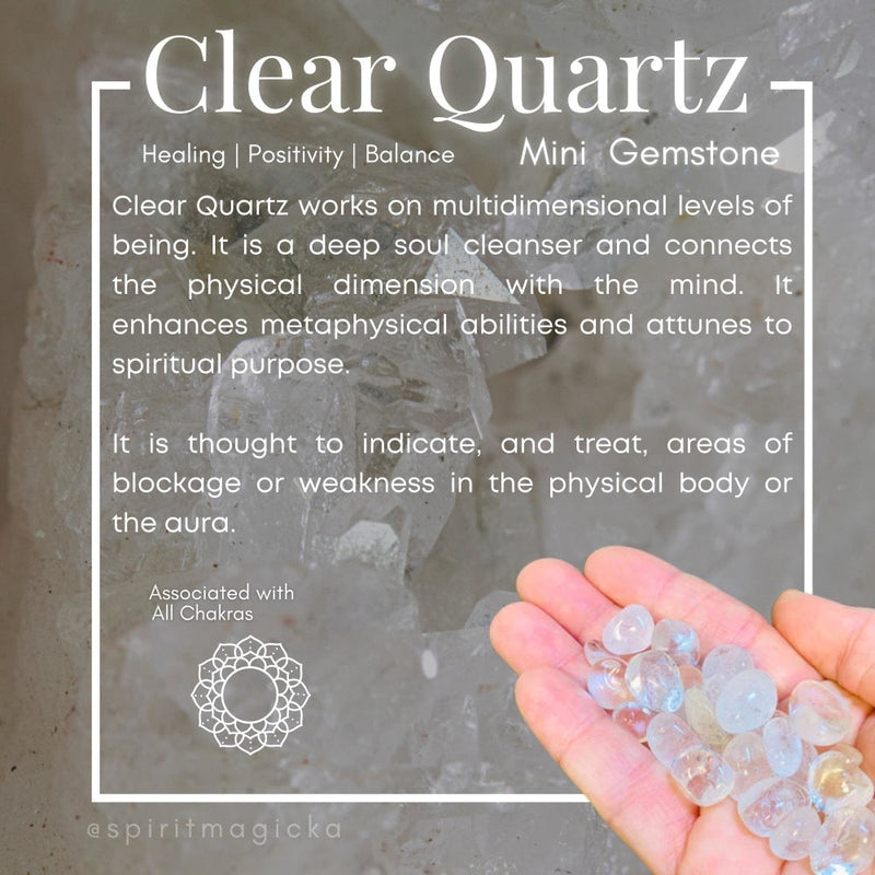 Clear Quartz Mini Gemstones (50 Gram / 1.7oz. Lot)