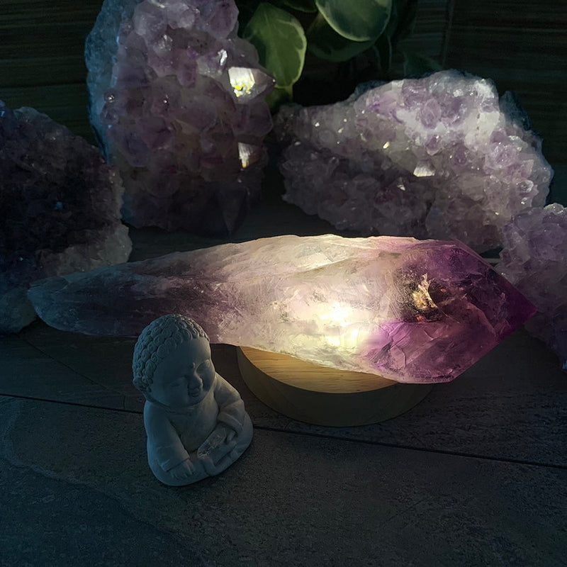Crystal Mood Light (Dark Amethyst Crystal Wand) - wand