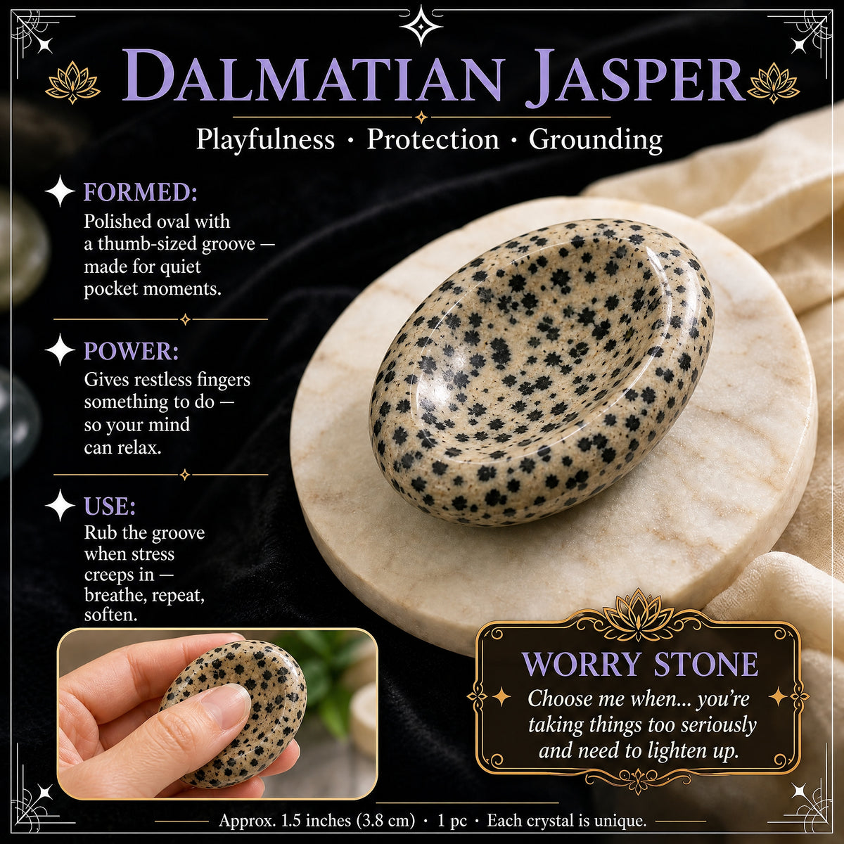 Jaspe Dalmatien Worry Stone