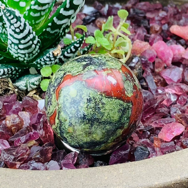 Dragon’s Blood Jasper Mini-Sphere - sphere