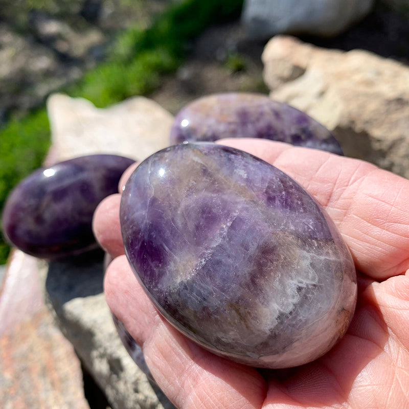 FREE GIVEAWAY!  Dream Amethyst Palmstone (Just Pay Cost of Shipping)