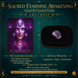 🌙 Sacred Feminine Awakening 13 Oracle Card Deck + Mini Gemstones