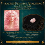 🌙 Sacred Feminine Awakening 13 Oracle Card Deck + Mini Gemstones