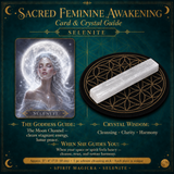 🌙 Sacred Feminine Awakening 13 Oracle Card Deck + Mini Gemstones