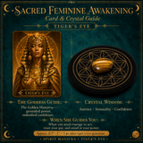 🌙 Sacred Feminine Awakening 13 Oracle Card Deck + Mini Gemstones