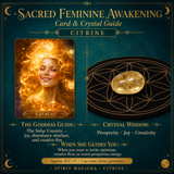 🌙 Sacred Feminine Awakening 13 Oracle Card Deck + Mini Gemstones