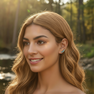 Z ARRON DESIGN Serenity Mondstein Kupferdraht-Anhänger-Halskette